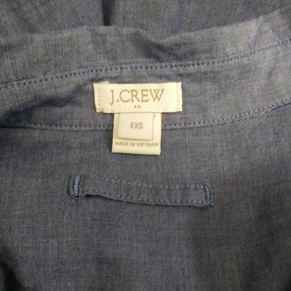 J. Crew Chambray Roll Tab Tunic Shirt Size XXS - Picture 4 of 8